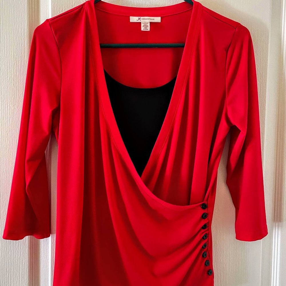 JM COLLECTION ~ ONE PIECE BLOUSE W/JACKET